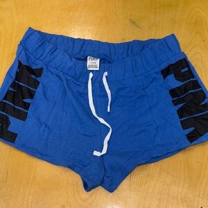 PINK Victoria's Secret Blue Athletic Shorts with Black Accents